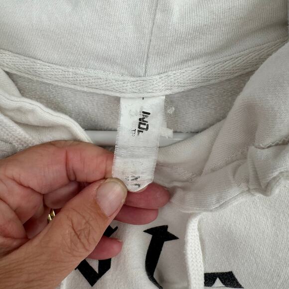 Gwen Stefani Checkerboard Print Hoodie Sweatshirt Adult Medium White Independent - Picture 6 of 9